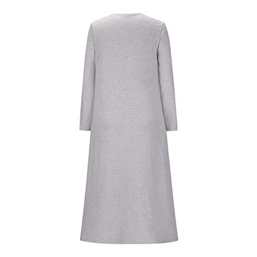 Maternity Dress For Photoshoot,Mini Dresses For Women Church Dresses For Women 2022 Casual Fashion Two-Piece Suit Long-Sleeved Knitted Tops Smocked Dress(Gray,Xl) #TOP5
