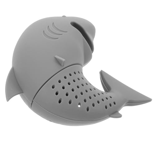 Milisten Filtro per Tè in Silicone a Forma di Squalo, Infusore per Tè Sfuso, Piccolo e Leggero, Resistente al Calore, Utilizzabile in Tazze, Mug e Teiere per Infusi di Foglie Medie o