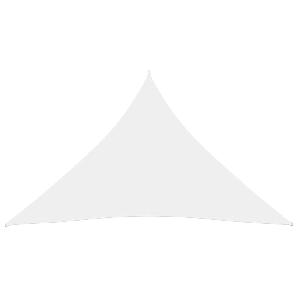Voile d'ombrage, triangle, protection solaire, protection contre les intempéries, imperméabilisée, pour jardin extérieur avec cordes et kit de fixation, 3 x 3 x 3 m, tissu Oxford blanc.