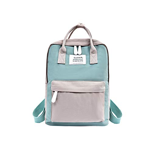 NICOLE   DORIS Mochila para mujer Bolsos de lona de escuela de empalme de color impermeable