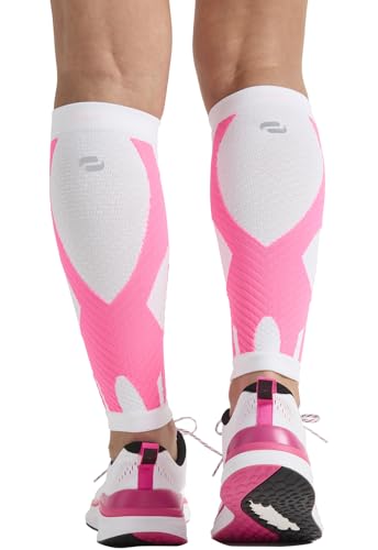 Image of Infinity Leg Calf Compression Sleeve Socks 10-15 mmHg With Moisture Wicking Technology for Men or Women (Unisex) - ELECTRIC