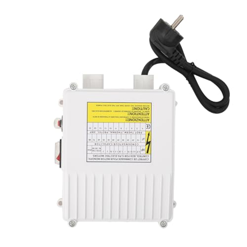 Lfhelper 0,75kW Pumpensteuerbox Steuerkasten 8A Schalt Control Box Schaltbox, Kondensator 35µF, eingebauten Thermoschutz-Leistungsschalter für Tiefbrunnenpumpe