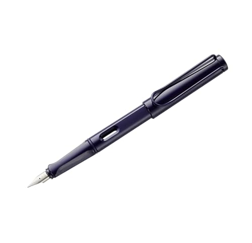 LAMY Safari dark dusk - Caneta Tinteiro com grip ergônomico e pena de aço polido M - Ideal para Escrita e Caligrafia - Incluindo cartucho Azul LAMY T 10