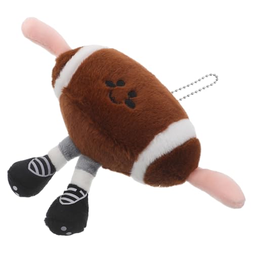 Ballon de rugby en peluche porte-clés avec pieds une mascotte originale pour votre sac à dos