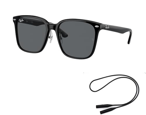 Ray-Ban RB2206D Sunglasses Bundle: RB 2206D 901/87 Black Dark Grey and Universal Anti-slip Silicone Leash2