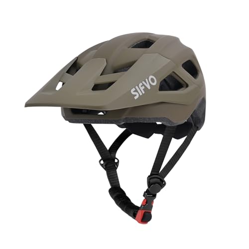 SIFVO 自転車 ヘルメット 大人用 スポーツヘルメット ロードバイク マウンテン ヘルメット CPSC/CE認定済み 通気 サイクリングヘルメット 超軽量 サンバイザー付き 耐衝撃 サイズ調整可能 アゴパッド付き 男女兼用
