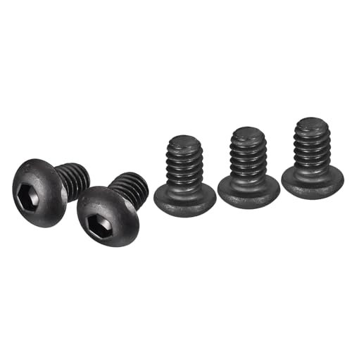 DTGN 1/4-20x3/8" Button Head Socket Cap Screws, 25Pack, Good for Machine, Carbon Steel Black Oxide
