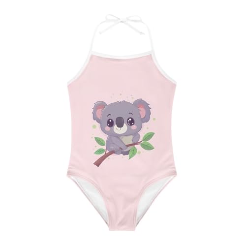 Girls One Piece Swimsuits Cute Halter Bathing Suit Toddler Swim Suit Swimwear 1-10Y