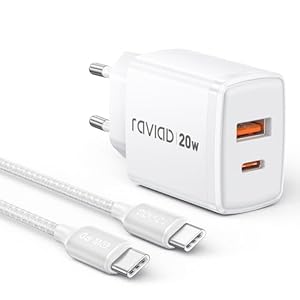 RAVIAD 20 W USB C oplader, 2 poorte...