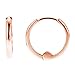 Children's 14k Solid Rose Pink Gold Baby Huggies Hoops Earrings 1.5x9 Mm