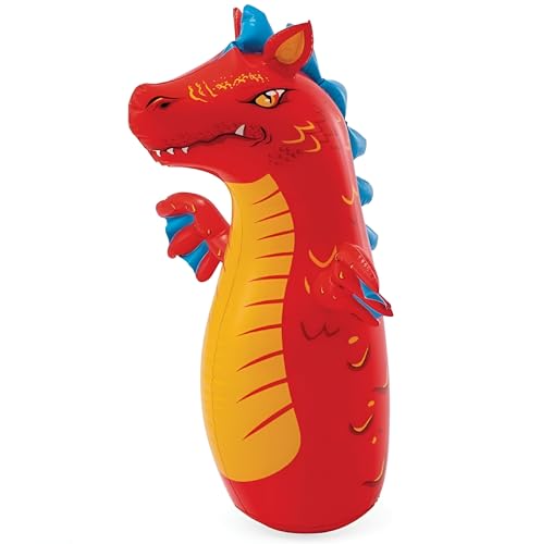 Image of Dragon Punching Bag for Kids - 3D Inflatable PVC Children Kids Boys Girls Hit Me Punching Dragon Bag Toy for Outdoor & Indoor Playing(Multi Color)(1 PIS)