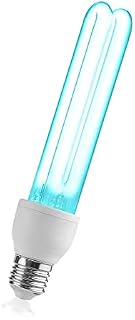 Bonlux Germicidal Light Bulb UVC 254nm E27 UVC Disinfection Light Bulb UV Germicidal Lamp with Ozone 25W Ultraviolet Sterilization Lamp Bulb 220V 360° Beam Angle Quartz UVC Light Sanitizer Bulb
