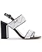 Karl Lagerfeld Paris Women's RADINA Heeled Sandal, Bright White/Black, 7