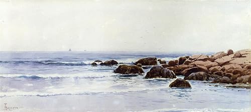 Lienzo de veleros de Alfred Bricher decoración marinera para salones luminosos 60x90cm