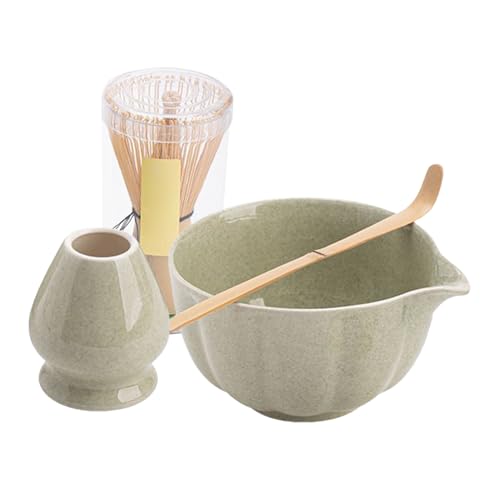Set De Matcha, Juego De Té Matcha, Tazón De Matchaa, Sets De Accesorios, Con Escobas De Bambú, Tragalización De Dibujo, Tazón Con Batidor De Bambú De Salida, Tamiz Y Soporte Para La Preparación Del
