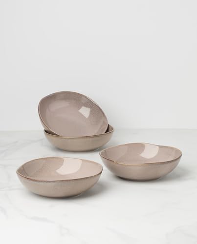 Image of Oneida Organic Shades Clay Stoneware Pasta Bowl Set for 4, 34.5oz
