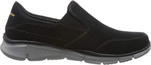 Image of Skechers Men's Equalizer Persistent Slip-On Sneaker | Casual Training, Nubuck Leather, Mesh Ventilation, EVA Cushion Midsole, Traditional Lace-up