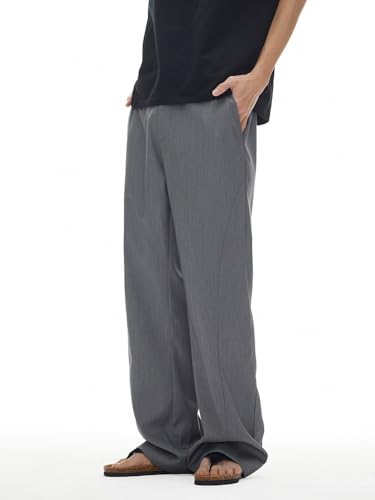 Men's American Style Casual Pants Spring Fall Straight Office Slight Flare Trousers Pants for Men3