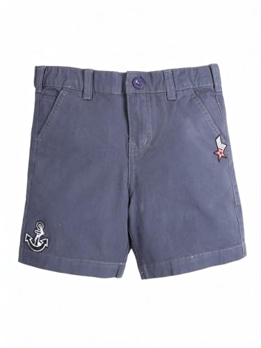 Image of KiddoPanti Boys Solid Cotton Woven Knee Length Formal Shorts