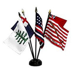 Colonial Series No. 2 5-Flag Desk Table Top Set