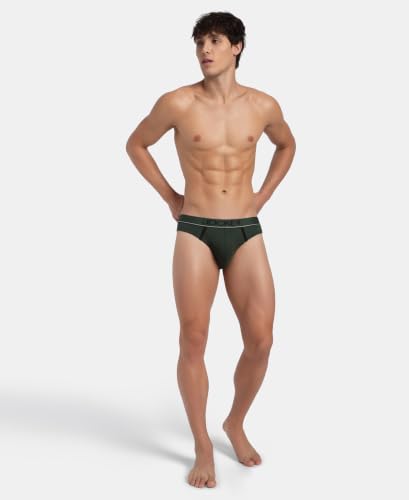 Image of Jockey 8044 Men's Super Combed Cotton Rib Solid Brief with Ultrasoft Waistband (Pack of 2)