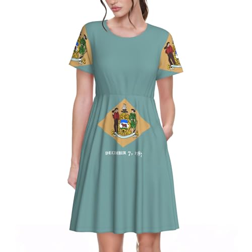 Robe d'été drapeau du Delaware pour vos pique-niques et vacances