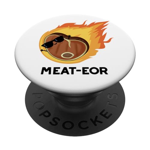 Meat-eor Carne Divertente Gioco di parole PopSockets PopGrip Intercambiabile