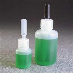 Nalgene 2416-0125 LDPE Narrow Mouth Bottles with Dropper Assembly and Neoprene Bulb Dispenser, 125ml Capacity (Case of 48)