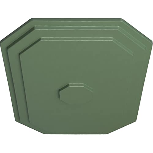 Image of 25 1 /4 inchW x 17 1 /4 inchH x 1 3 /4 inchP Felix Ceiling Medallion, Hand-Painted Athenian Green