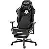 Autofull gaming chair racing style gaming chair with ergonomic lumbar supportadjustable high back pu leather pc chair with footrestblack  urban country home decor