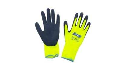 COMPRESSANA Super-Grip - Atmungsaktive Feinstrick-Handschuhe aus Polyester/Baumwolle mit in Latex getauchter Handfläche - ideal als Strumpfhandschuhe, Arbeitshandschuhe, Montagehandschuhe - Größe II - bis 8 cm Handbreite