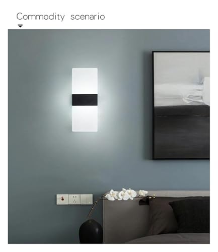 Apliques de pared LED moderna y sencilla para salón con decoración elipse rectangular 4