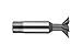 Dormer C8377/8 High Speed Steel Shank Dovetail Cutters, Bright Coating, High Speed Steel, 22.23 mm Head Diameter, 16 mm Flute Length, 28" Cutter Diameter