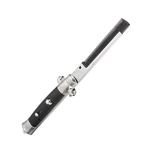 9 Inch Stainless Steel Switch-Blade Folding Pocket Comb (1-Unit) #TOP14