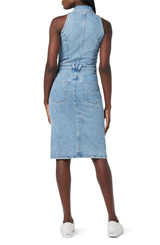 Image of Hudson Women's Sleeveless Collared Halter Utility Dress with Pockets