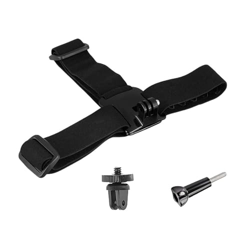 Image of Action Camera Head Strap Mount for Insta 360 X5 X4 X3 X2 X ACE Pro ONE RS R GO 2 3, Hat Headband Belt for GoPro Hero 13 12 11 10, Fusion Max, DJI Osmo Action, AKASO,Apexcam, Surfola