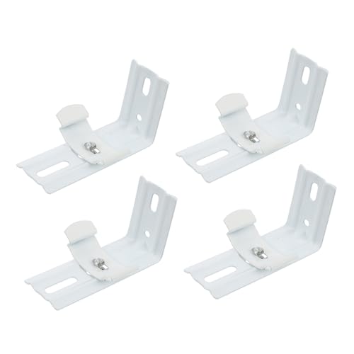 Garneck Home Bracket Supply 4pcs Practical l Shape Brackets for Curtain Rod Mounting and Wall Mounting