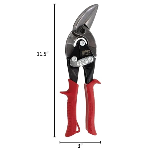 MIDWEST Aviation Snip - Left Cut Offset Tinner Shears, Made in the USA - MWT-6510L - Image 7