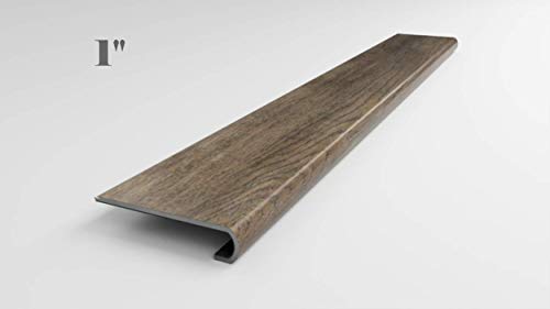 Tupelo Oak Vinyl Flooring Stair Tread Nosing 1 inch (2, 42 Inch Length)