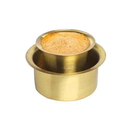 MADYRR Coffee filter brass dabra set plain south indian/madrass coffee serving tumbler best for coffee bar accessories