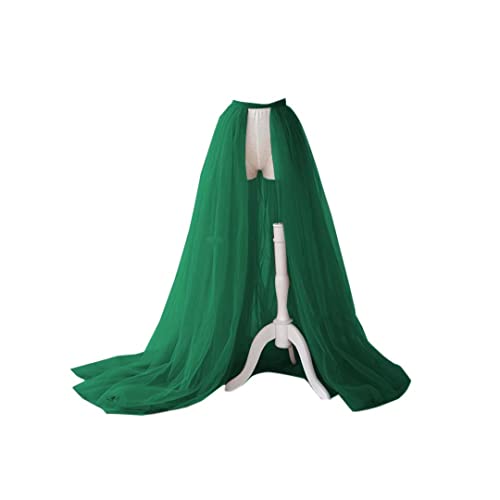 Image of Detachable Wedding Train Only Length 66 inch Wedding Maxi Tulle Skirts Floor Length Overskirt for Bridal Party
