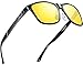 Price comparison product image ATTCL Anti Glare Polarized Night Driving Glasses for Men Ultra Light Night Vision Driving Glasses Al-Mg Metal Frame 8587 Yeshi