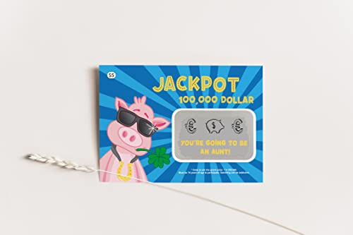 Image of Joli Coon Pregnancy announcement lottery scratch cards - You are going to be an aunt - Baby announcement aunt with lottery tickets
