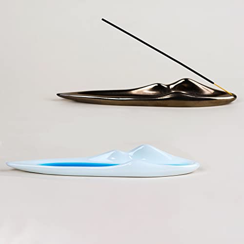 Seedwave Incense Holder, Handmade Ceramic Incense Stick Holder, Big Incense Burner, Unique Mountain Design For Minimalist Modern Home Décor, Yoga, Meditation, Spa Relaxation (Metal) #TOP5