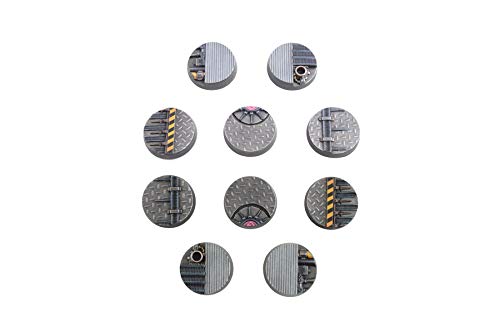 War World Gaming Alien Invasion Sci-Fi Round Bases x 10 (25mm) – 28mm Scale Wargaming Miniature Model Terrain?Figure Painting Wargame Battle Modelling Diorama