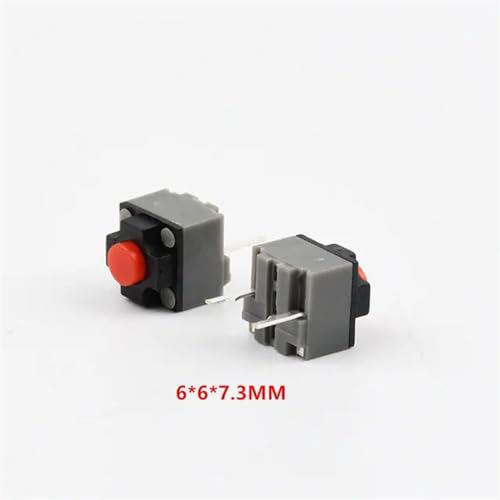 Bouton muet 6x6x7.3mm micro-interrupteur tactile carré sans clic pour réparation de souris - 3