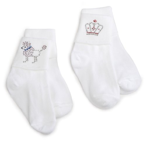 Jefferies Socks Girls 2-6x Poodle And Crown Applique