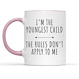 Who Makes The Rules - Personalized Ceramic Coffee Mug, I’m The Youngest Child, I’m The Middle Child Mug, Oldest Childs Coffee Cup, Custom Christmas Gift For Family, Brother, Sister