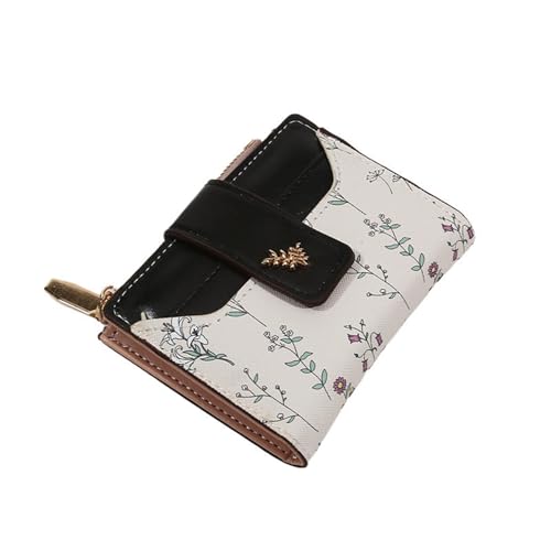 Compact Multi-Card Women'S Wallet Spring Summer Small Simple Leather Card Holder Mini Purse With Coin Pocket(Black)2