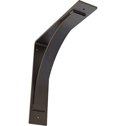 3" W x 14" D x 14" H Morris Steel Bracket, Hammered Dark Bronze